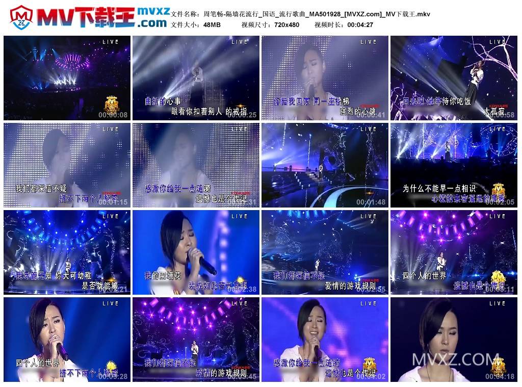 周笔畅-隔墙花流行_国语_流行歌曲_MA501928